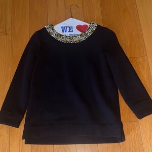 Juicy Couture Black Top with Gold and Silver Embellished Collar